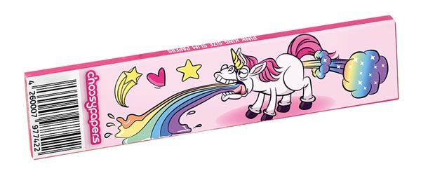 Choosypapers King Size Slim Zigarettenpapier Puking Unicorn Einhorn Pink